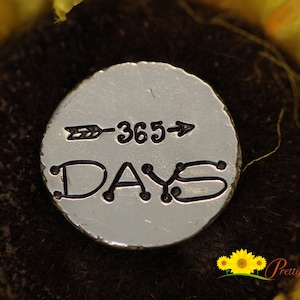 Days of Sobriety Coin, Sobriety Chip, Hand Stamped Token, Anniversary Medallion, Sober Living Gift, Recovery Gift, Addiction Recovery, AA NA