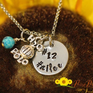 Personalized H2O Polo Necklace, I Love Water Polo Jewelry, Team Gift, Hand Stamped, Coach Gift, Water Polo Keychain, Water Polo Player Gift