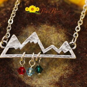 Mountain Necklace, Nature Jewelry, Nature Lover Gift, Mother&#39;s Day Gift, Camping Jewelry, Skier Necklace, Love to Hike Gift, Mountain Gift