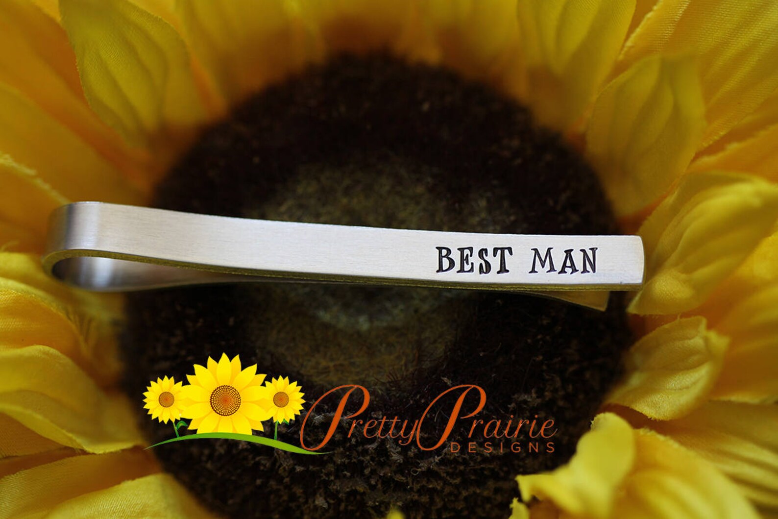 Best Man Tie Bar Aluminum Personalized Tie Clip Best Man Etsy