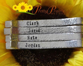 Wedding Tie Bars - Engraved Tie Clip - Wedding Party Gift - Groomsmen Gift - Custom Tie Bar Silver - Tie Clip Set - Men's Tie Bars