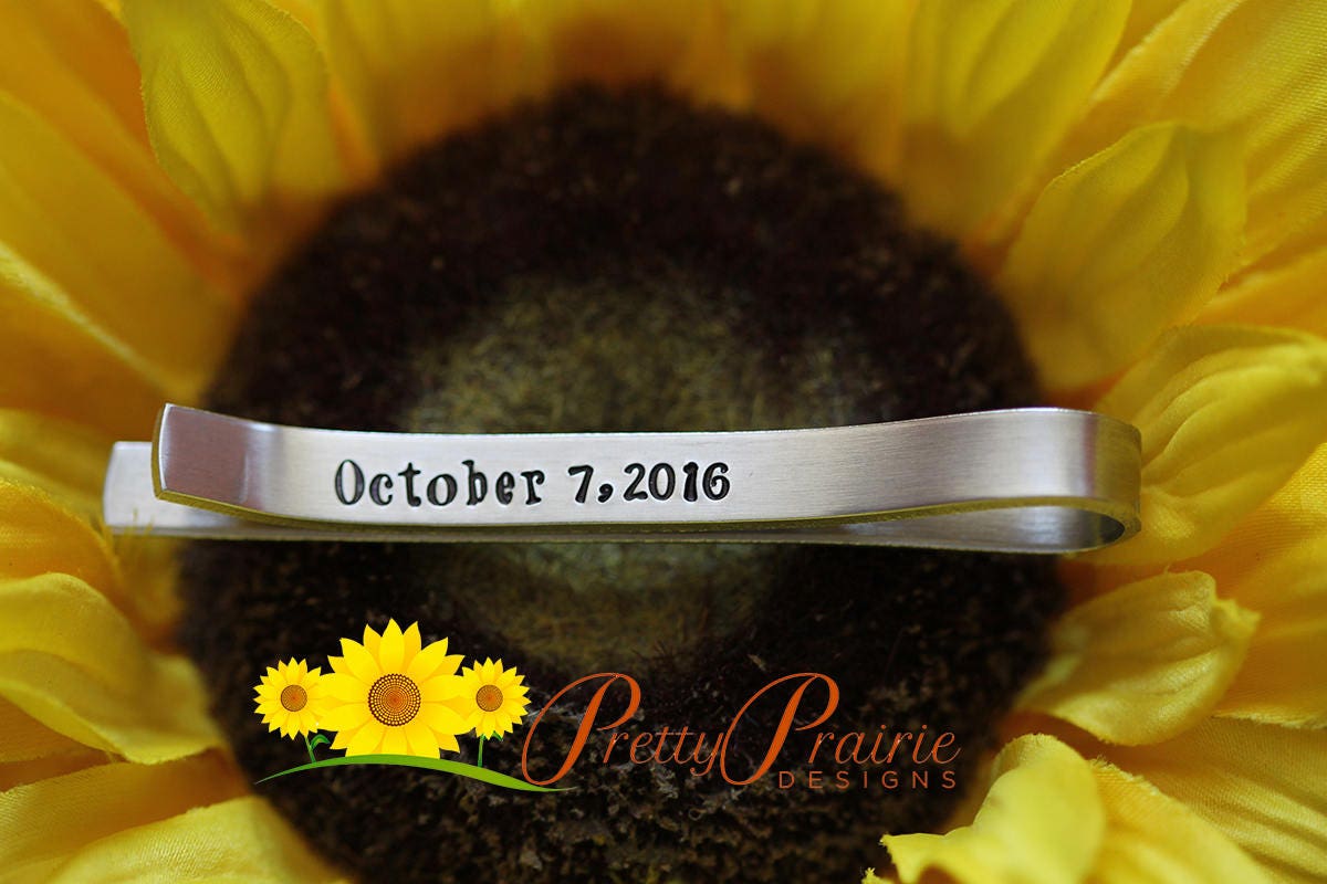 Best Man Tie Bar Aluminum Personalized Tie Clip Best Man Etsy