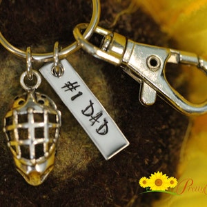 Hockey Mask Tag Keychain, Hockey Bag Tag, Hockey Goalie Keychain, Hockey Team Gift, Coach Gift, Personalized, Father&#39;s Day, Personalized