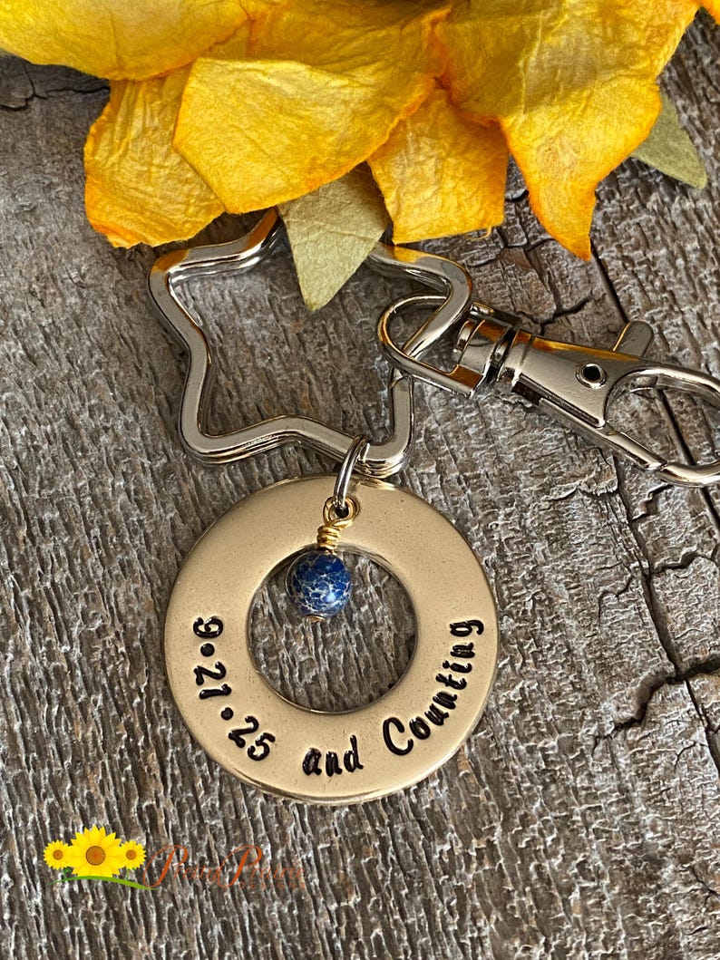 Recovery Keychains And Counting Keychain, Hand Stamped Sobriety Keychain, Custom Recovery ...