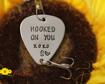 Handmade Stamped Fishing Lure - "hooked on You (heart)" - *valentine's Day*anniversary*fisherman*personalized Lure*father's Day Gift - Etsy Handmade Stamped Fishing Lure - "hooked on You (heart)" - *valentine's Day*anniversary*fisherman*personalized Lure*father's Day Gift - Etsy