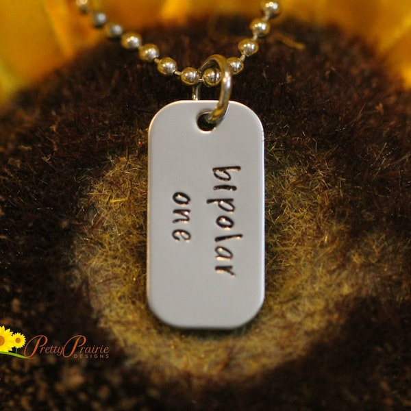 Medical Alert Necklace, Personalized Medical Condition ID, Mini Dog Tag, Allergy, Diabetes, Bipolar, Hemophelia, Blood Type, Pacemaker