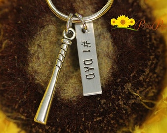 Baseball Bat Tag Keychain, Father's Day, Baseball Team Gift, Softball Keychain, Coach Gift, Gym Bag Tag, Baseball Player Gift, Personalized