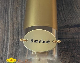 Coffee Syrup Dispenser Label, Metal Farmhouse Kitchen Tag, Housewarming Gift, Coffee Lover Present