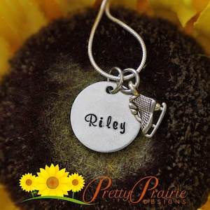 Personalized Figure Skater Necklace, Ice Skater Jewelry, Ice Skating Gift, Ice Skate Charm, Figure Skating Keychain, Skate Coach Gift