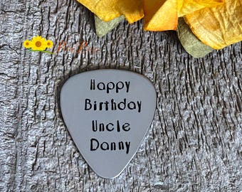 Happy Birthday Guitar Pick, Merry Christmas Guitar Pick, Uncle Birthday, Brother Birthday, Guitarist Birthday Gift, Personalized Guitar Pick