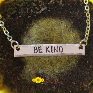 Be Kind Necklace, Be Brave, Be Fierce, Be You, Be Mine, Inspirational Bar Necklace, Gift for Teen, Daughter Gift, Motivational Jewelry