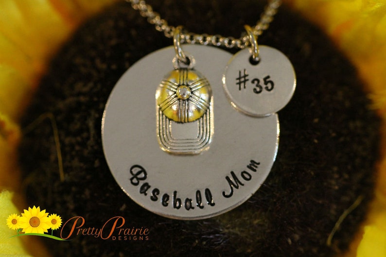 Baseball Mom Jewelry Team Gift Gift from Player Baseball Cap Charm Baseball Fan Jewelry Hand Stamped Baseball Jewelry Personalized