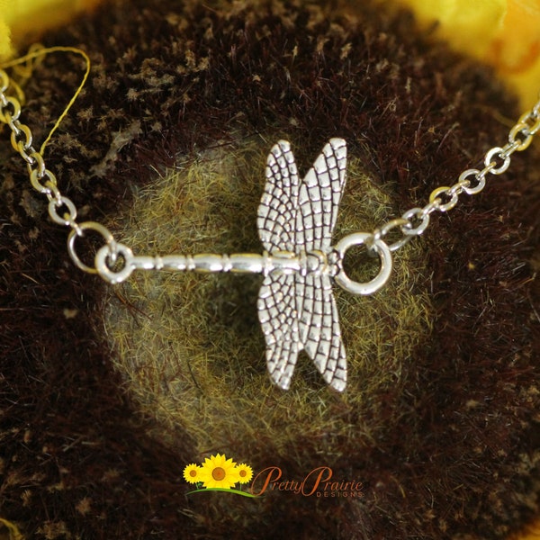 Silver Dragonfly Necklace, Dragonfly Bracelet, Teen Graduation Gift