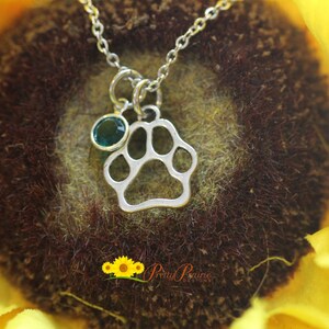 Paw Necklace, Pet Jewelry, Gift for Dog Lover, Paw Charm, I Rescued My Best Friend, Dog Rescue, Cat Rescue, Cat LoverPet Memorial