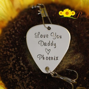 Love You Daddy Lure, Love You Grandpa Hook, Custom Fishing Hook, Valentines Day, Father&#39;s Day Gift, Metal Fishing Lure, Gift for Grandpa
