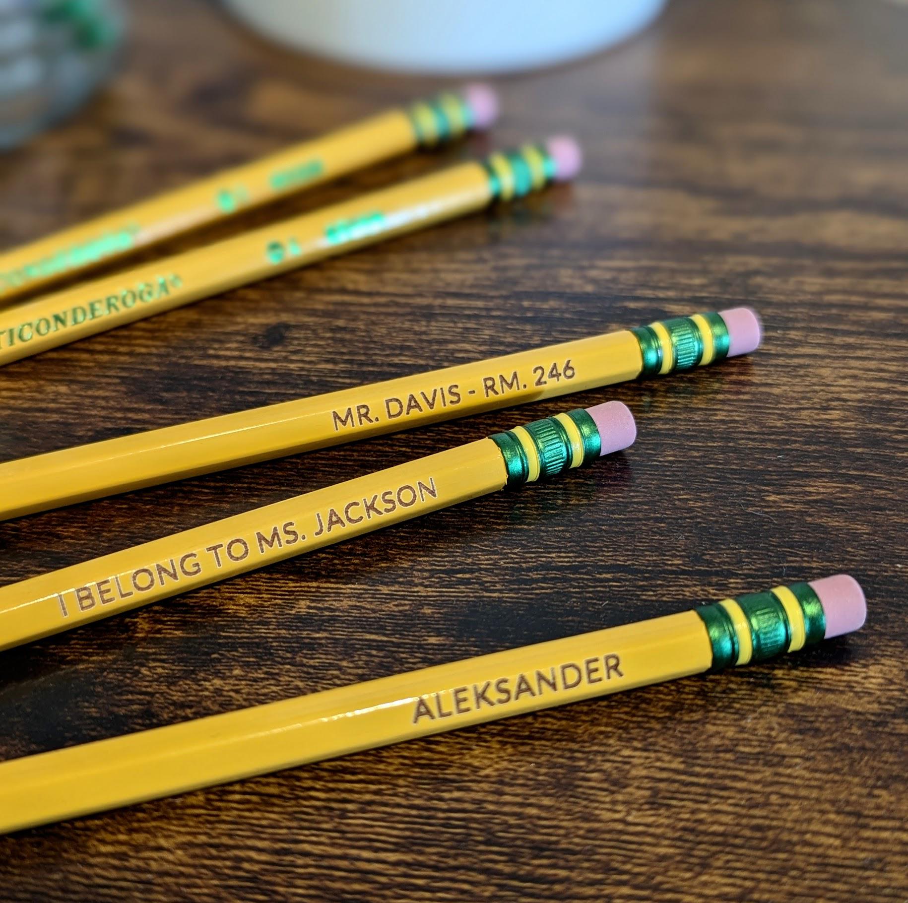 Personalized Pencils Engraved Back to School Supplies Pencil Name ...