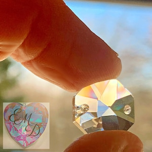 125 Asfour 1080 Full-Lead Crystal 14mm Octagons, Set of 125 Octagons, Quality Crystals for Suncatchers, Mobiles, Chandeliers, & Wind Chimes