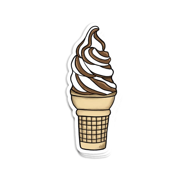 Chocolate Swirl Ice Cream Vinyl Sticker