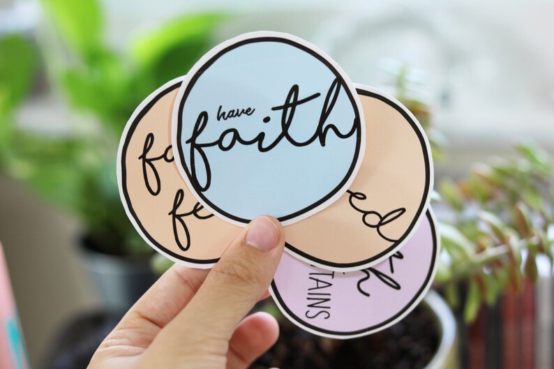 Faith Vinyl Sticker pack Etsy