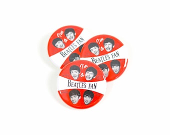 THE BEATLES 60s 70s Music Pinback Buttons, 100 Pins Set