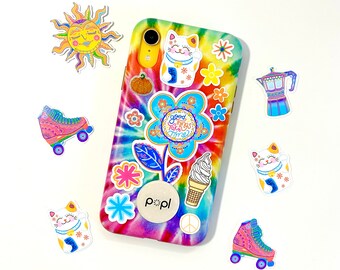 Mini Sticker! - Decal , Phone , Laptop , Water Bottle , Tiny , Small , Sun , Roller Skate , Cat , Coffee , Sunshine , Colorful