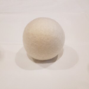 Handmade Wool dryer balls 6 pieces white XL Size image 2