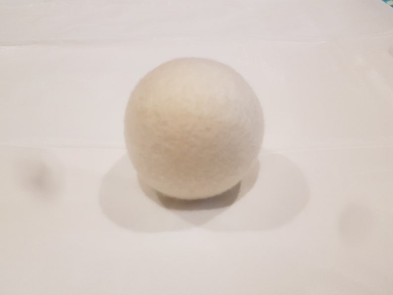 Handmade Wool dryer balls 6 pieces white XL Size image 2