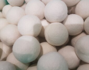 Organic Wool Dryer Balls 6 pack - Laundry Softener, Energy saver, Reusable and Eco-friendly