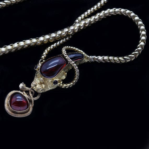 Antique Victorian Snake Necklace Snake Locket 14k