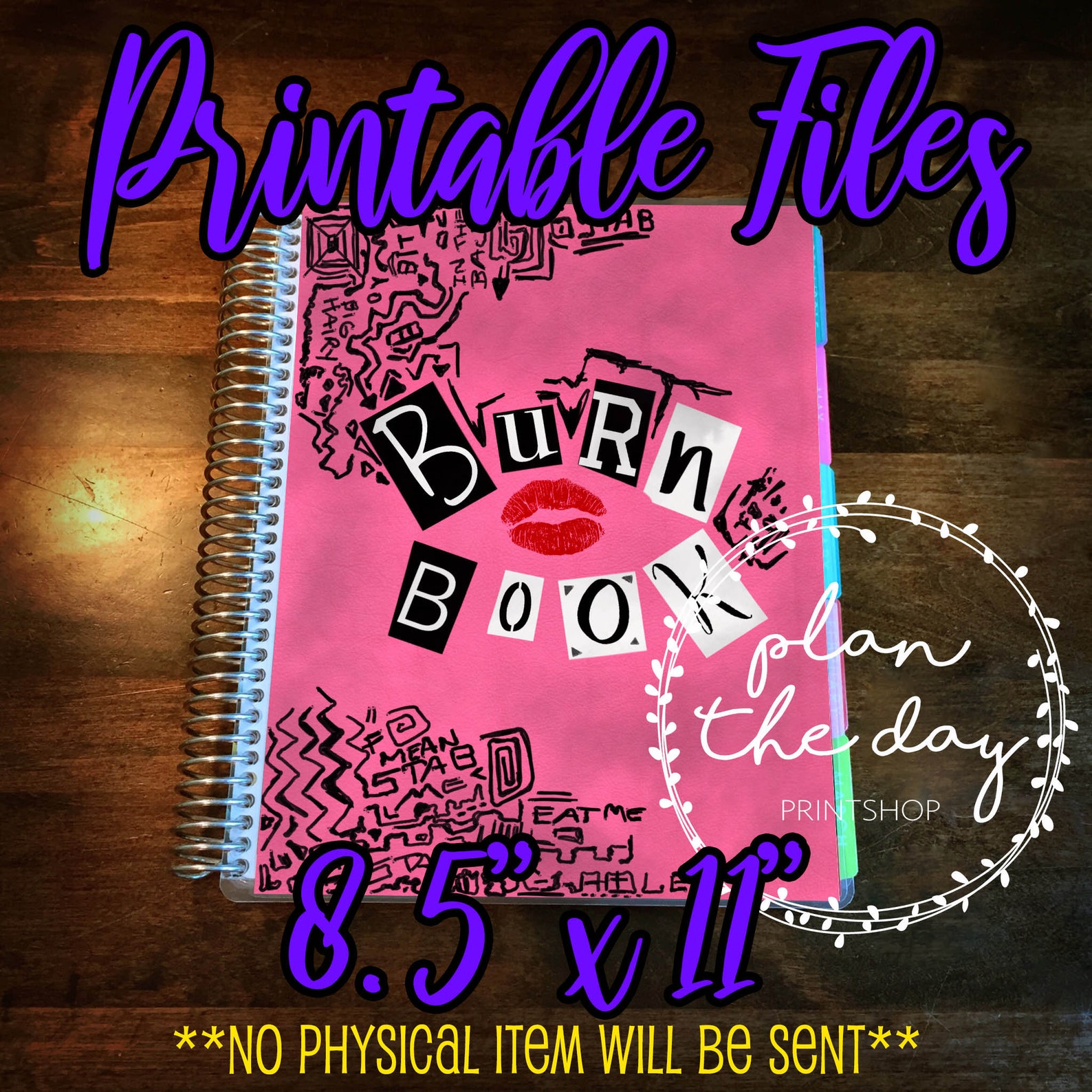 Printable 8 5x11 Burn Book Cover Etsy printable-8-5x11-burn-book-cover-etsy