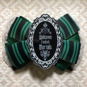 Haunted Mansion Welcome Foolish Mortals  bow
