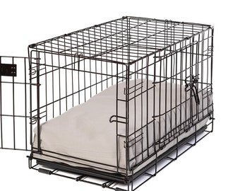 Dove Gray Rectangular Dog Bed Set