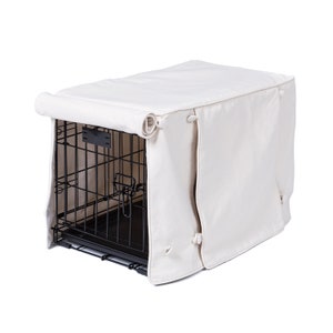 Natural Dog Crate Cover - Designer