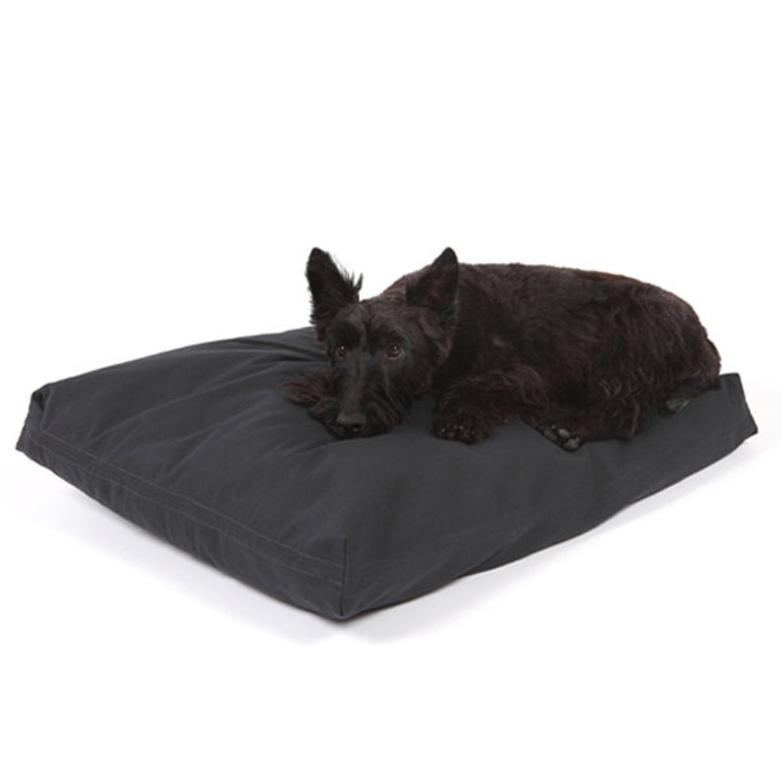 Black Twill Rectangular Dog Bed Cover Etsy