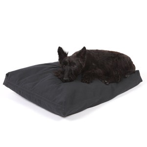 Black Twill Rectangular Dog Bed Cover