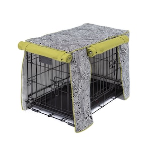 Safari with Leaf Dog Crate Cover - Designer