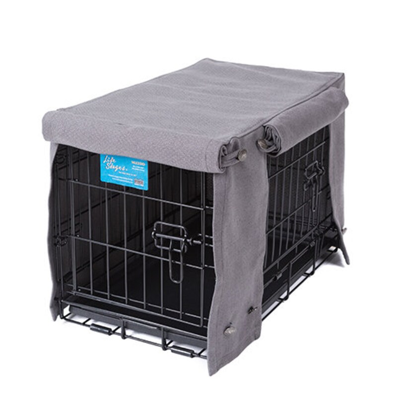 Washable Eco-Friendly Dog Crate Covers Pewter image 1