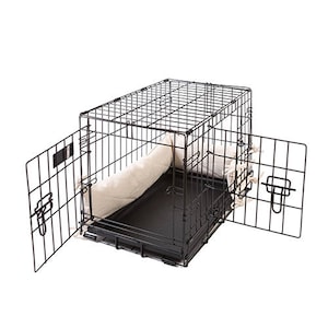 Dog Crate Bumper - Natural Twill - Double Doors