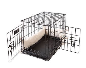 Dog Crate Bumper - Natural Twill - Double Doors