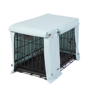 Washable Dog Crate Covers - Sky Gray