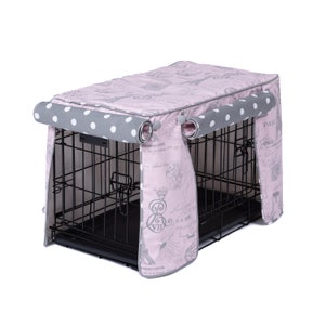Parisian Gray Dog Crate Cover - Designer