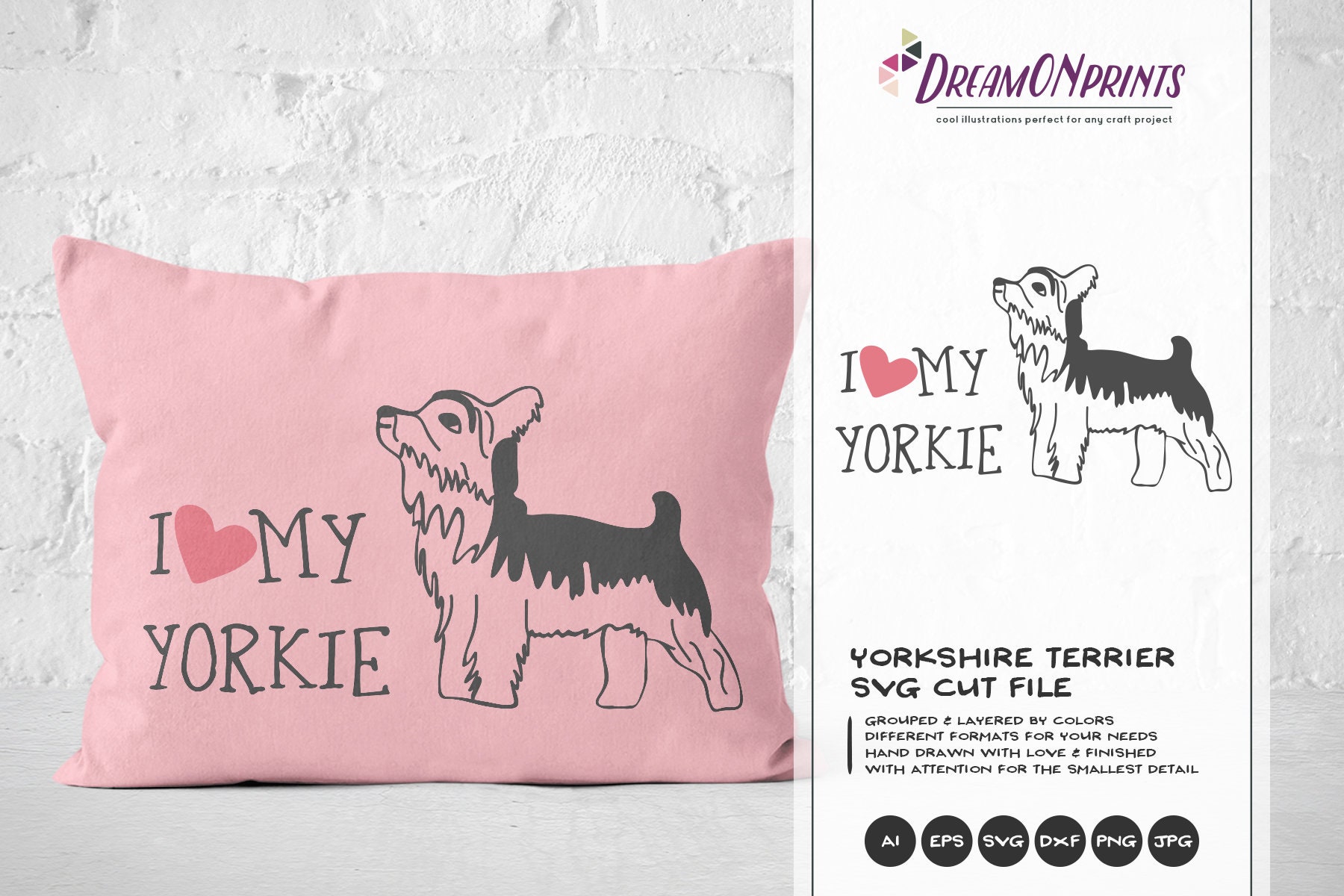 Download Yorkie Svg Yorkshire Terrier I Love My Yorkie Svg Pets Svg Cut File Animals Dogs Dxf File For Cricut Silhouette Cutting Machines Dop068