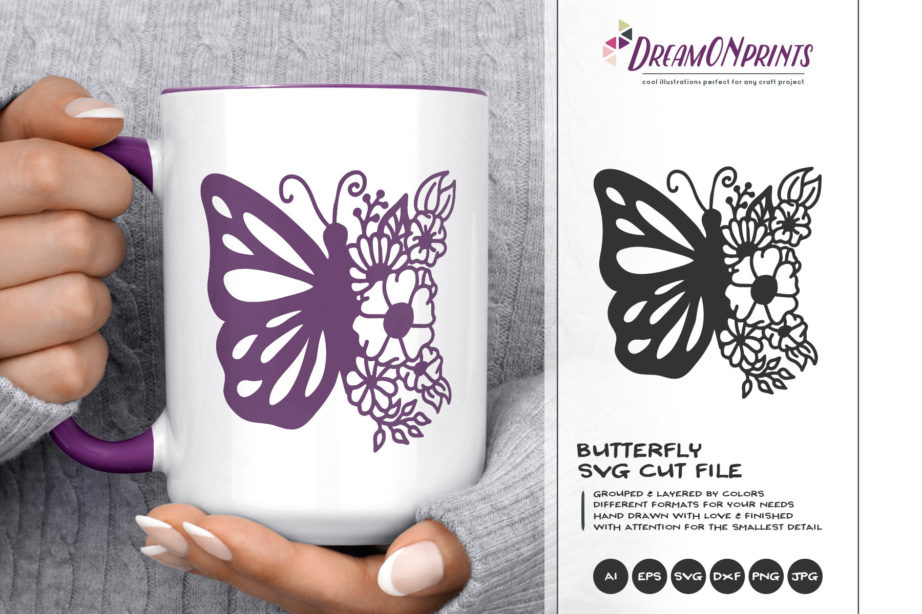 Butterfly Svg Cut File Mandala Svg Zentangle
