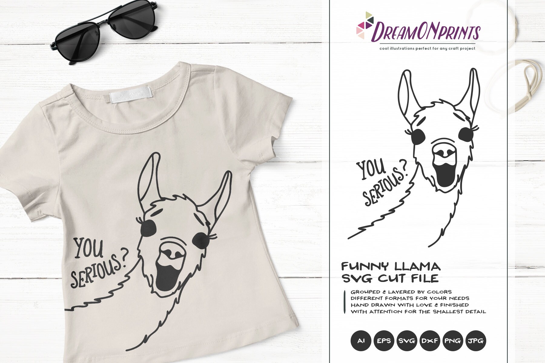 Download Llama Svg You Serious Funny Llama Cut File Svg Drama Llama Svg Dxf Files For Cricut Silhouette Cutting Machines Dop323