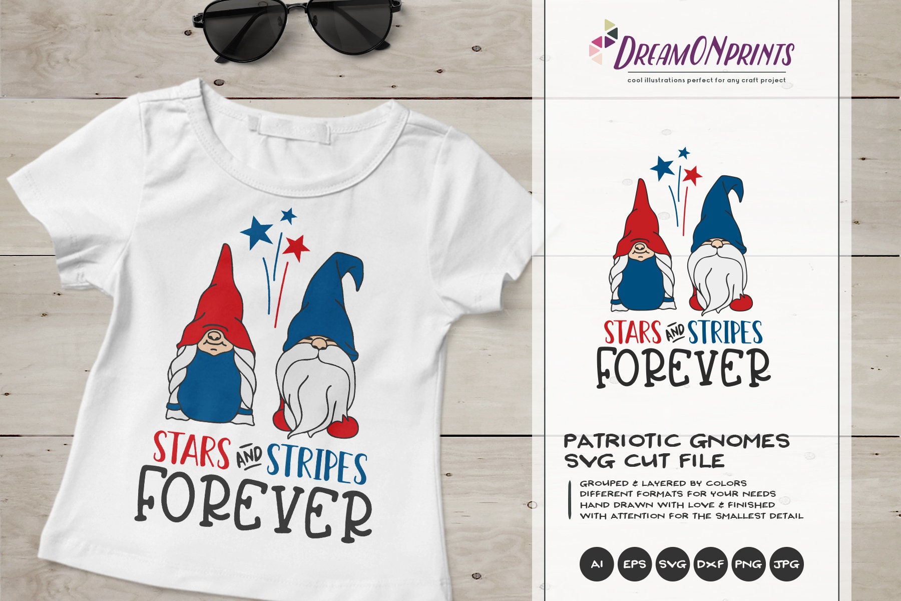 Download Stars And Stripes Forever Patriotic Gnomes Svg Etsy