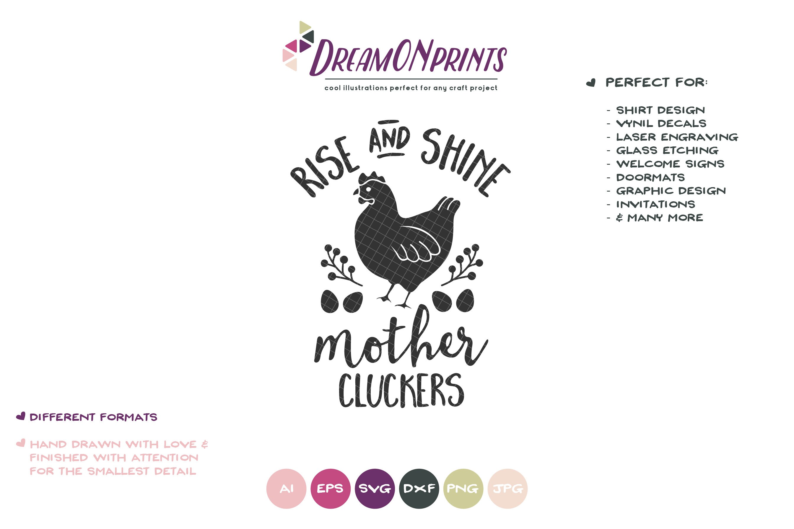Download Rise And Shine Mother Cluckers Svg Hen Svg Farm Animals Svg Farm Svg Farmhouse Svg Sign Making Svg Files For Cutting And Printing Dop272