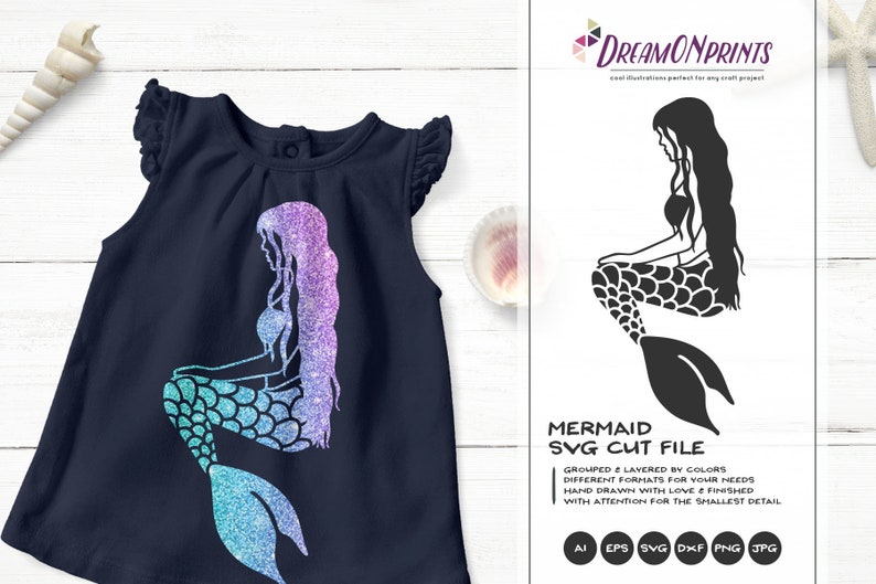 Download Mermaid SVG Kids SVG Cute Mermaid Svg Cut File Summer Svg ...