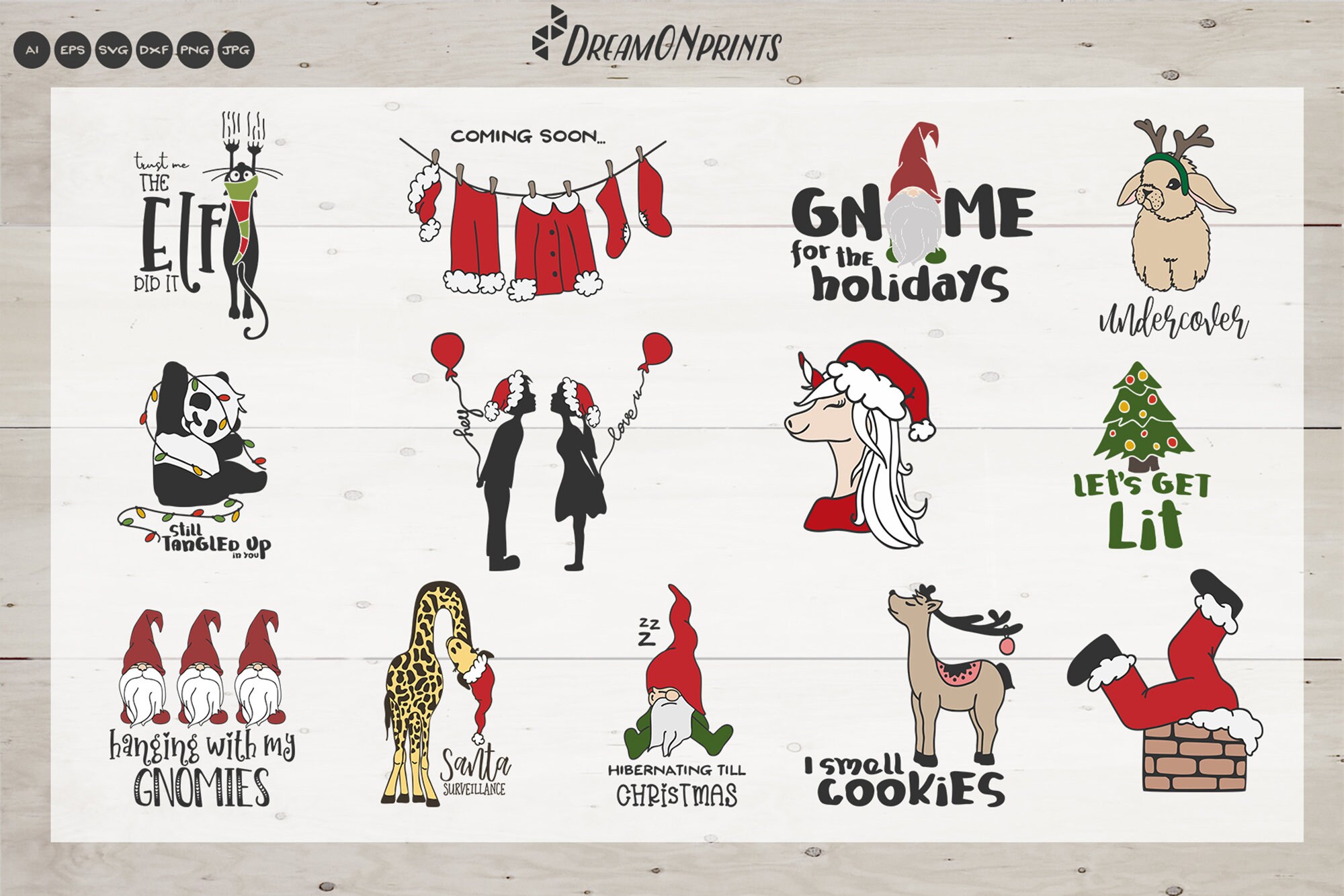 Download Funny Christmas SVG Bundle | Holly Jolly Xmas | Gnome SVG ...
