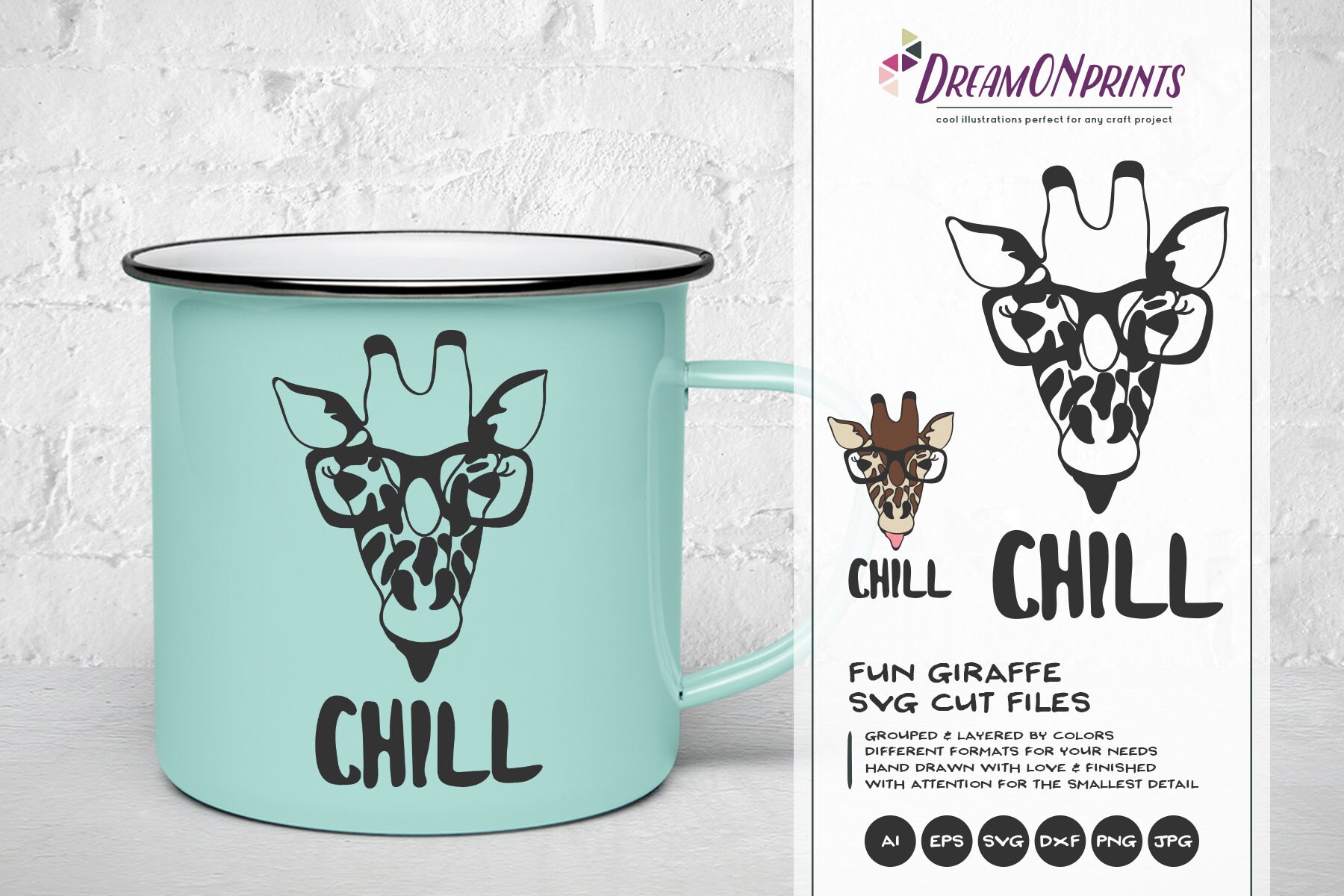 Download Giraffe Svg Chill Nerd Svg Glasses Svg Cute Wild Svg Cut File Nature Animals Svg Dxf Files For Cricut Silhouette Dop188 PSD Mockup Templates