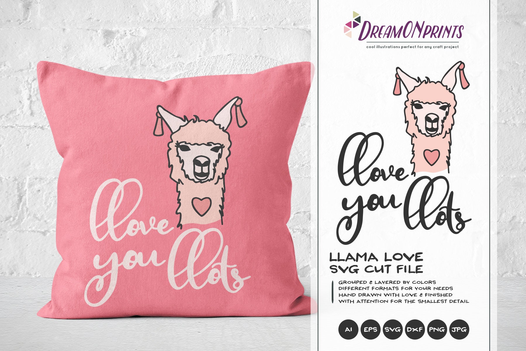 Download Llama Svg Love You Lots Llama Cut File Svg Drama Llama Svg Llove You Llots Dxf Files For Cricut Silhouette Cutting Machines Dop235